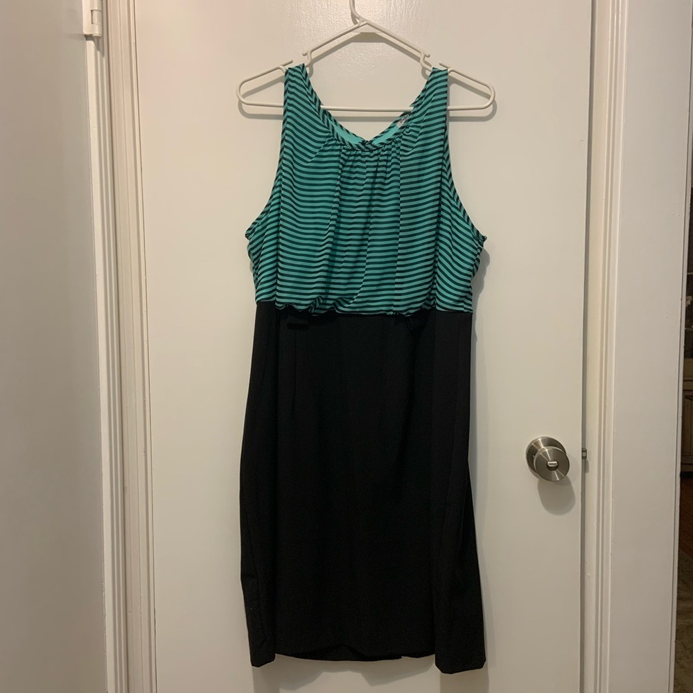 Shelby & Palmer Teal and Black Mini Dress